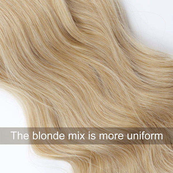 4PCS Vigorous Blonde  Clip in Hair Extensions Wavy Synthetic  Hair Extensions 20 Inches - Inner Bellezza